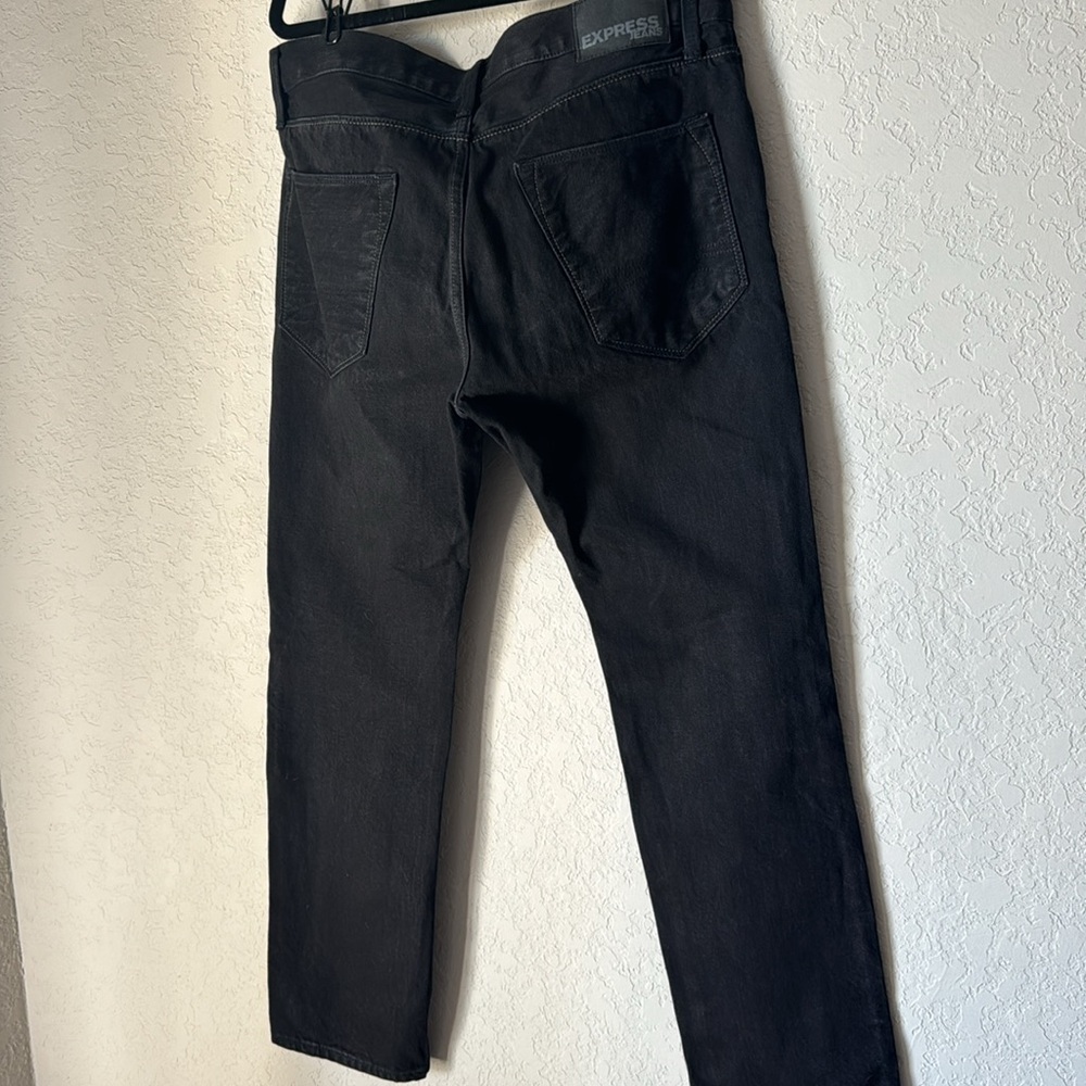 Express Rocco Slim Fit Jeans | Men's Waist 32 | Dark Wash | Slim Straight - Picture 3 of 5